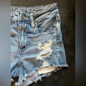American Eagle Distressed Denim Shorts Size 2
